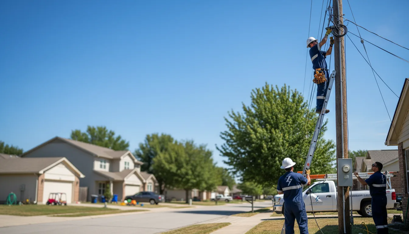 Residential electrician providing installation services in Dennis, KS
